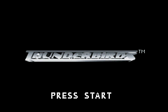 Thunderbirds title screen for GameBoy Advance